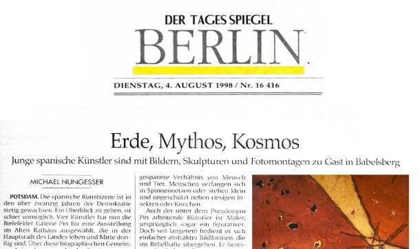 1998 - Agosto. ERDE, MYTHOS, KOSMOS. Der Tages Spiegel. BERLIN.