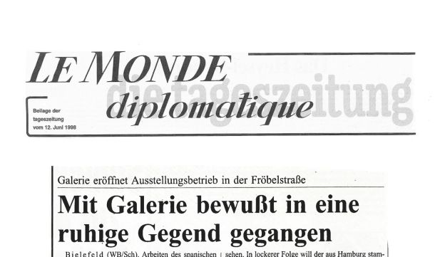 1998. Junio. Le Monde Diplomatique. Galerie PIN. Bielefeld. Germany.
